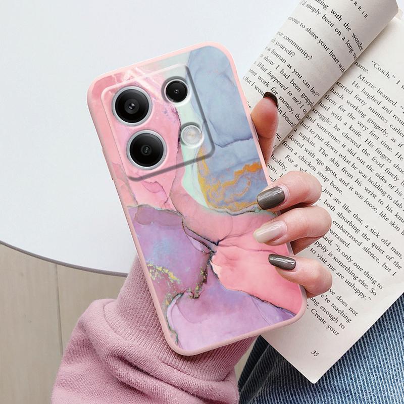 Роскошный чехол для Redmi Note 13 Pro 4G 5G Fundas Мраморный модный узор Мягкая ТПУ защитная крышка для Xiaomi Redmi Note14 Pro Capa