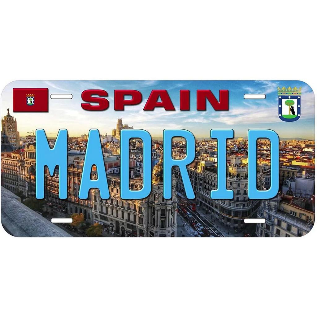 Vintage License Plates Decoration Signs Vintage Dubai Munich Madrid Moscow City Tags Metal Automotive Signs For Car Front