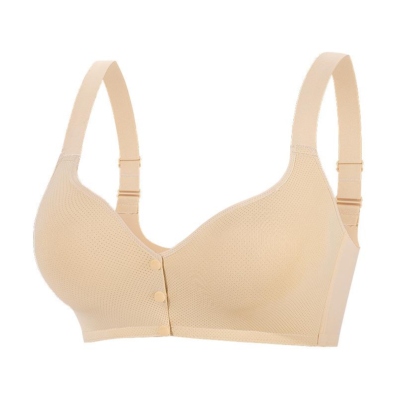 A-G Cup 36-52 Super Large Size Bra Leopard Print European and American Size Popular Steel Rim Vest Front Buckle Underwear