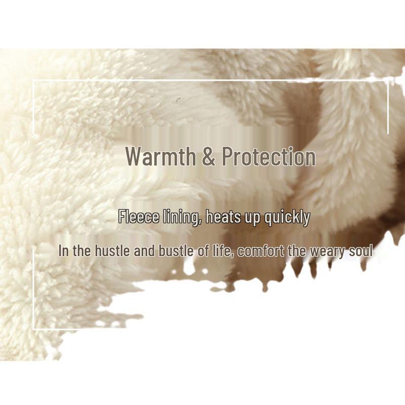 Women's Double-Layer Fleece-Lined Knit Hat & Scarf Combo - Warm Winter Wool Crochet Style