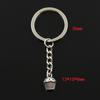 Fashion 30mm Key Ring Metal Key Chain Keychain Jewelry Antique Bronze Silver Color Plated 3D Cupcake Cake 13x10x8mm Pendant