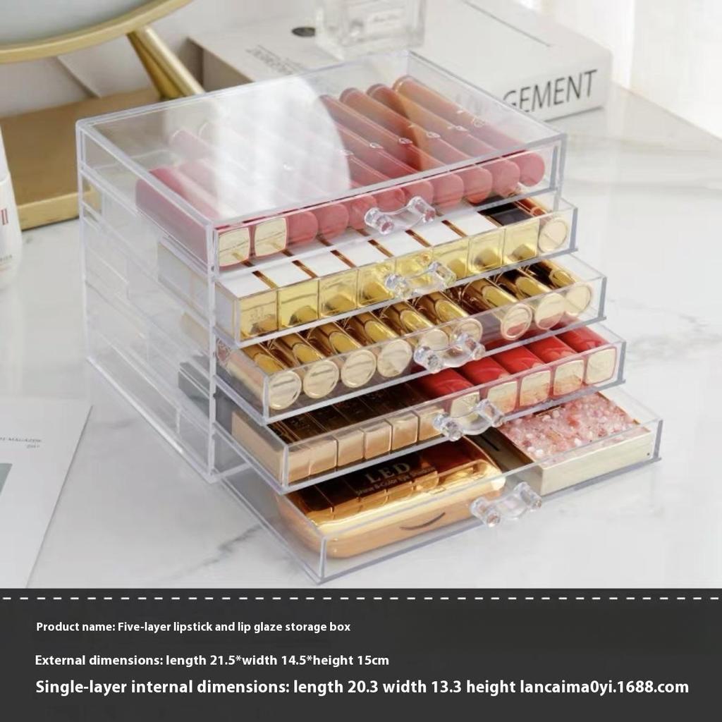 Прозрачная коробка для хранения ювелирных изделий, большая вместимость, ящик для хранения вещей, сережек, ожерелий, пылесборник