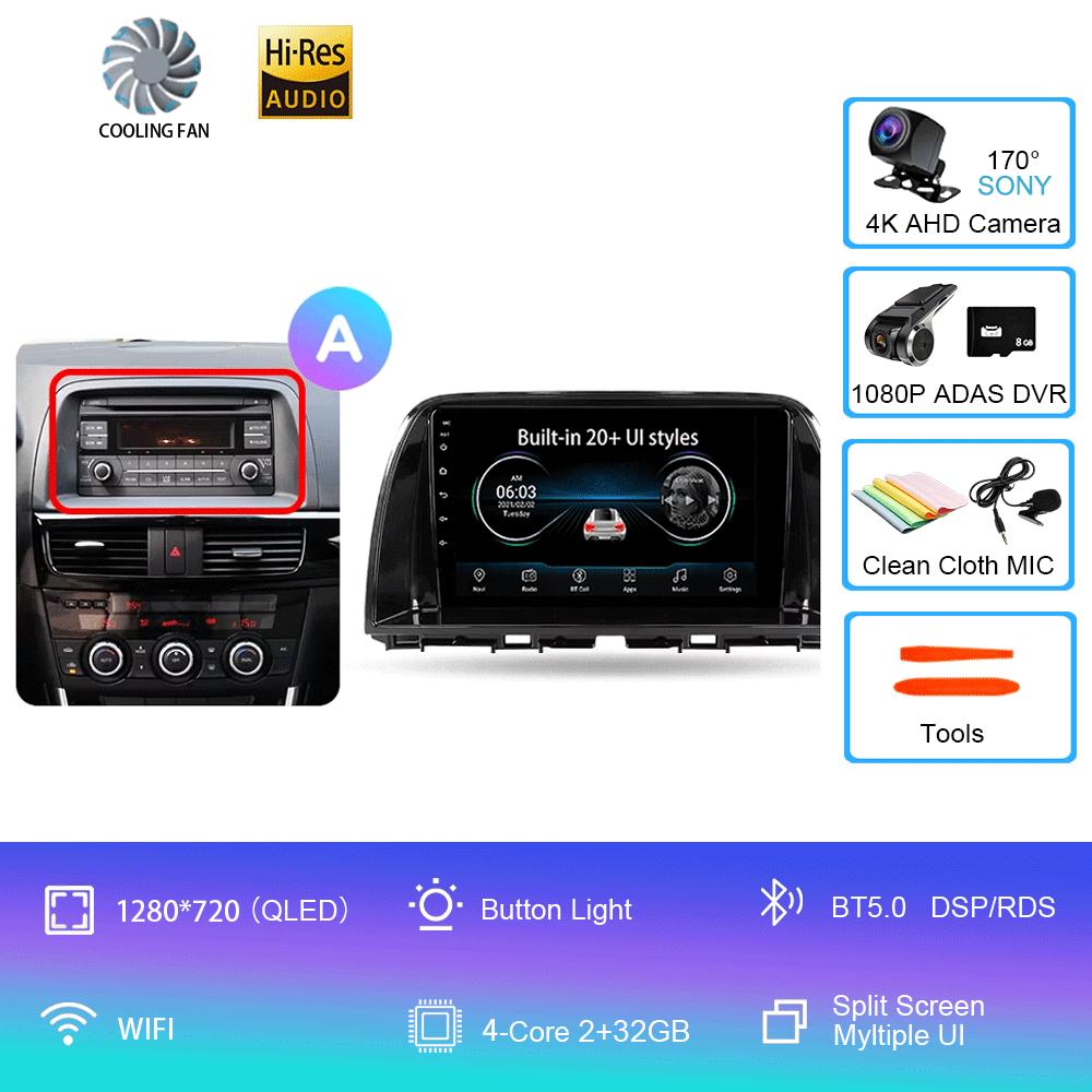 Android 14 Автомобильное радио для Mazda CX5 CX-5 CX 5 2012 - 2015 Мультимедийный видеоплеер Навигация стерео GPS Нет 2din 2 din dvd