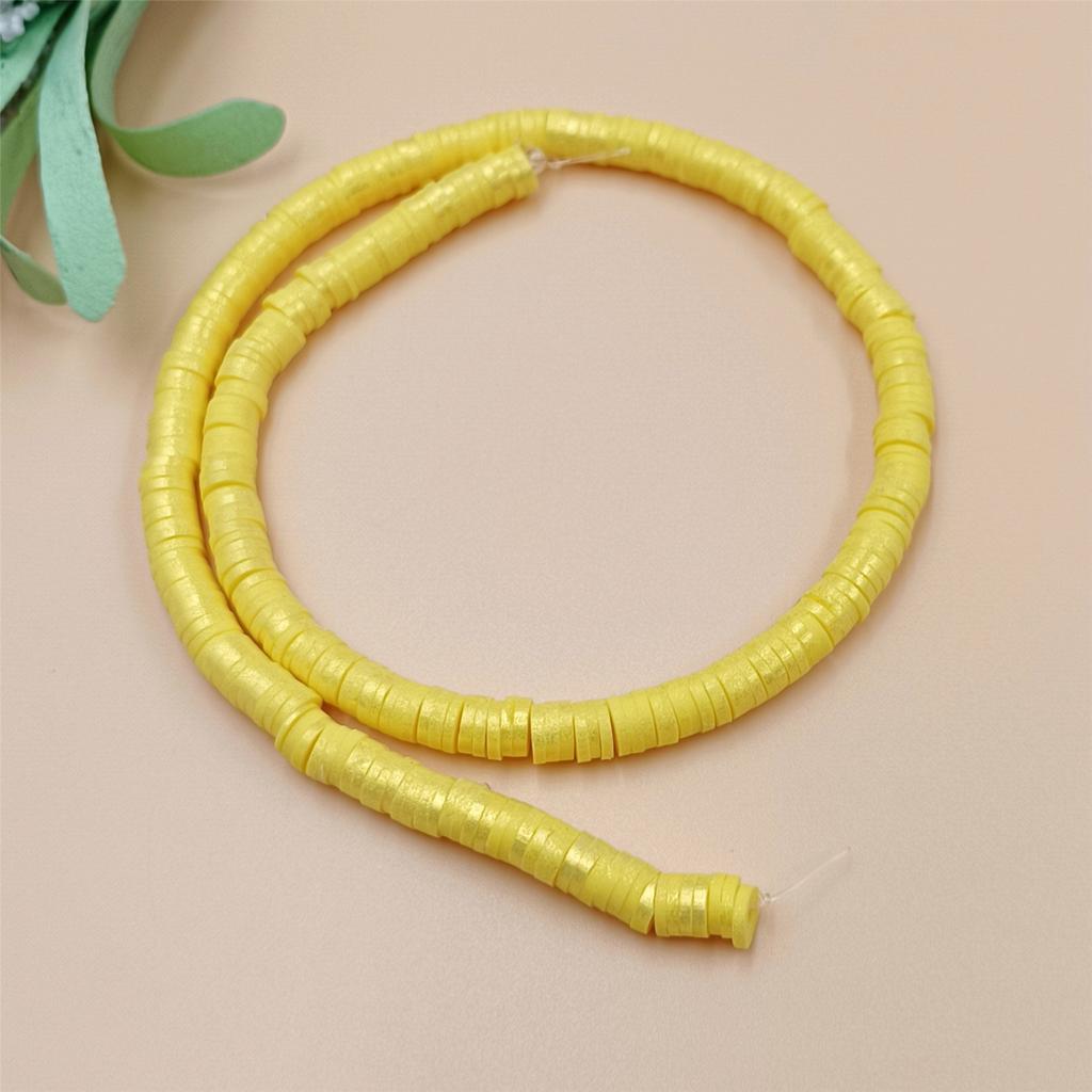 Pearlescent Powder Fashion Necklace DIY 6mm 350PCS 1 String Spacer Beads Bracelets Loose Beads 12Colors For Jewelry Making Polymer Clay Beads
