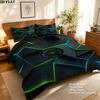 Caykur Rizespor Pattern Bedding uilt Set uilt Cover Pillowcase Home Decoration Birthday Gift (1 * duvet cover + 2 * pillowcase without core)
