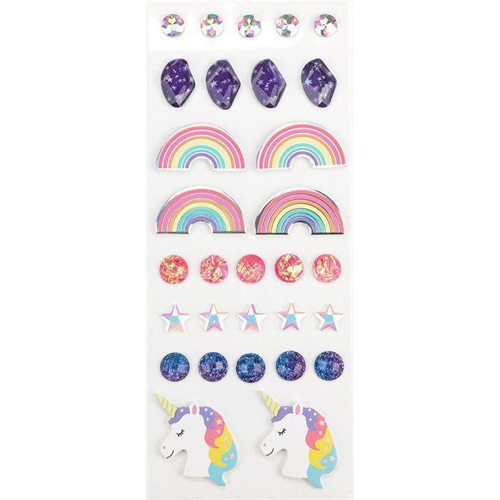 30 3D Stickers - Rainbow