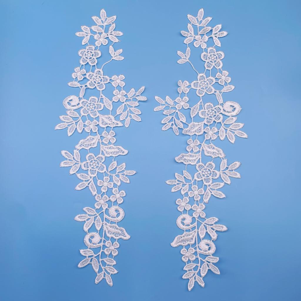 Water Soluble Embroidery Lace Accessories Pleated Lace Diy Polyester Lace Accessories Flower Pair Flower Collar Accessories