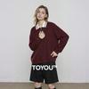Women's Fleece-Lined Color-block Polo Sweatshirt