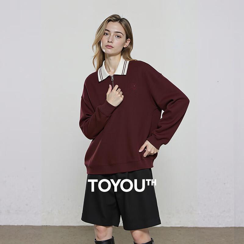 Women's Fleece-Lined Color-block Polo Sweatshirt