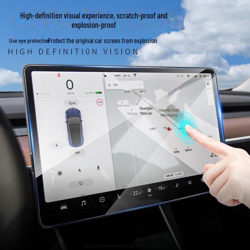 Закаленная пленка для экрана навигации Tesla Model 3/Y - HD Frosted Protector