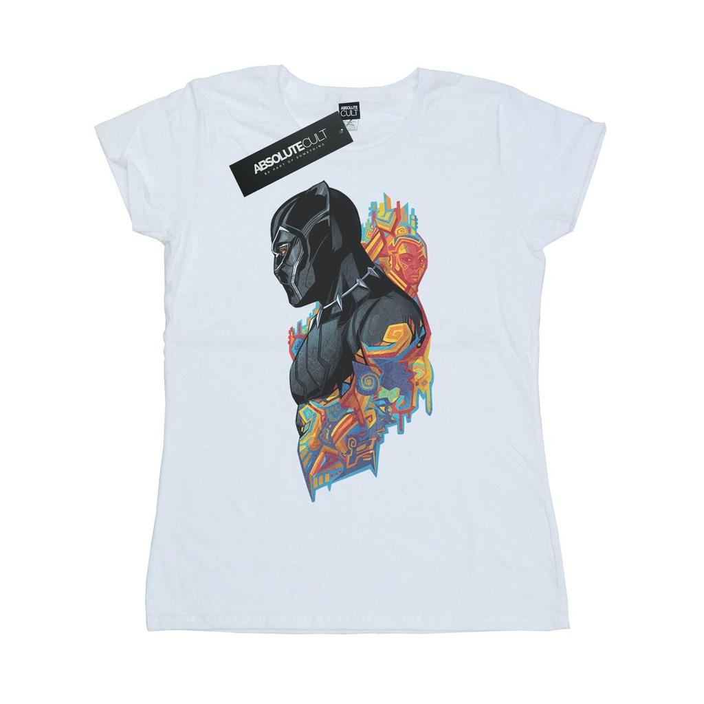 Marvel Womens/Ladies Black Panther Profile Cotton T-Shirt