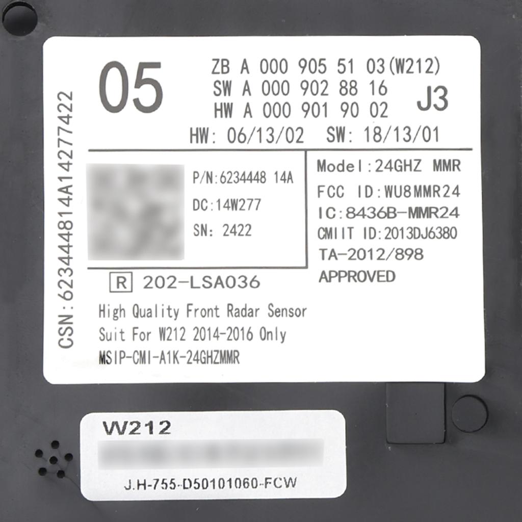 Блок управления передним радарным датчиком A0009055103 Для Mercedes W212 2014-2016