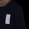 adidas Футболка унисекс с круглым вырезом и коротким рукавом, повседневная, карманная, топы Legend-Ink-Blue White JI9082