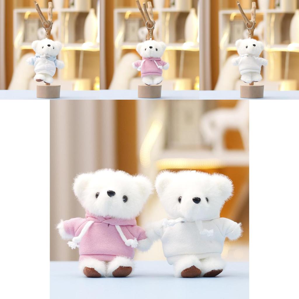 Plush Bear Keychain With Soft Short Plush For Cute Bag Decor And Gift For Kids