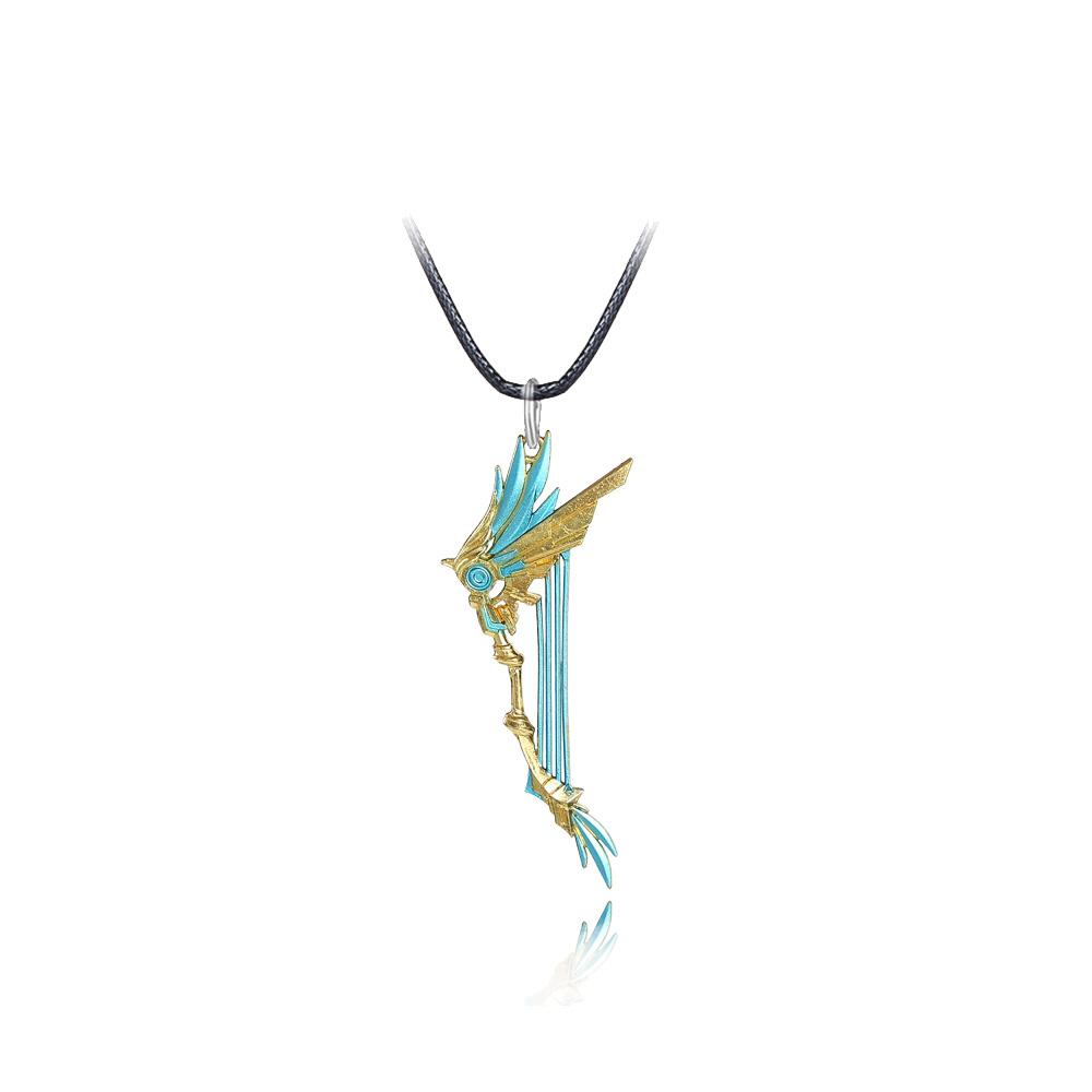 Genshin Impact Оружие Ожерелье Волчье Надгробие Колье Ожерелья Меч Кулон Цепи Из Бисера Ожерелье для Женщин Мужчин Ювелирные Изделия Подарок