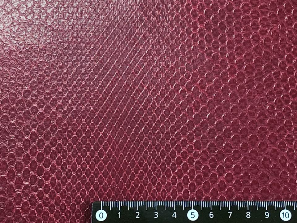 Snakeskin Synthetic Leather Fabric Wine 118 X 44 Cm [Basic Snake, Red]