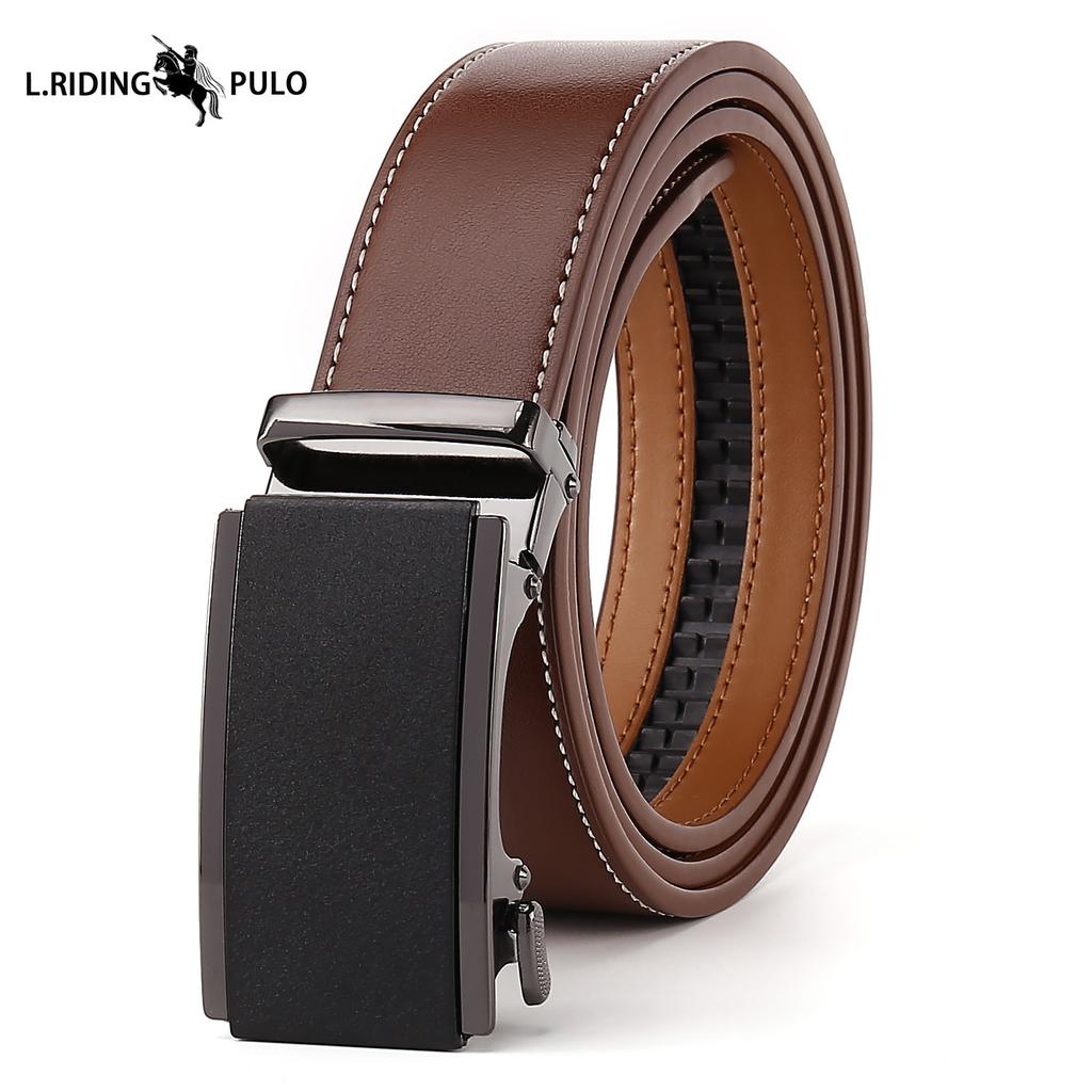 Business Alloy Automatic Buckle Fashion Men's Genuine Leather Belt High-end Simple Belt