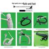 2-Core Pure Copper Spring Spiral Cable, 1.0-1.5 sqmm Retractable Power Cord