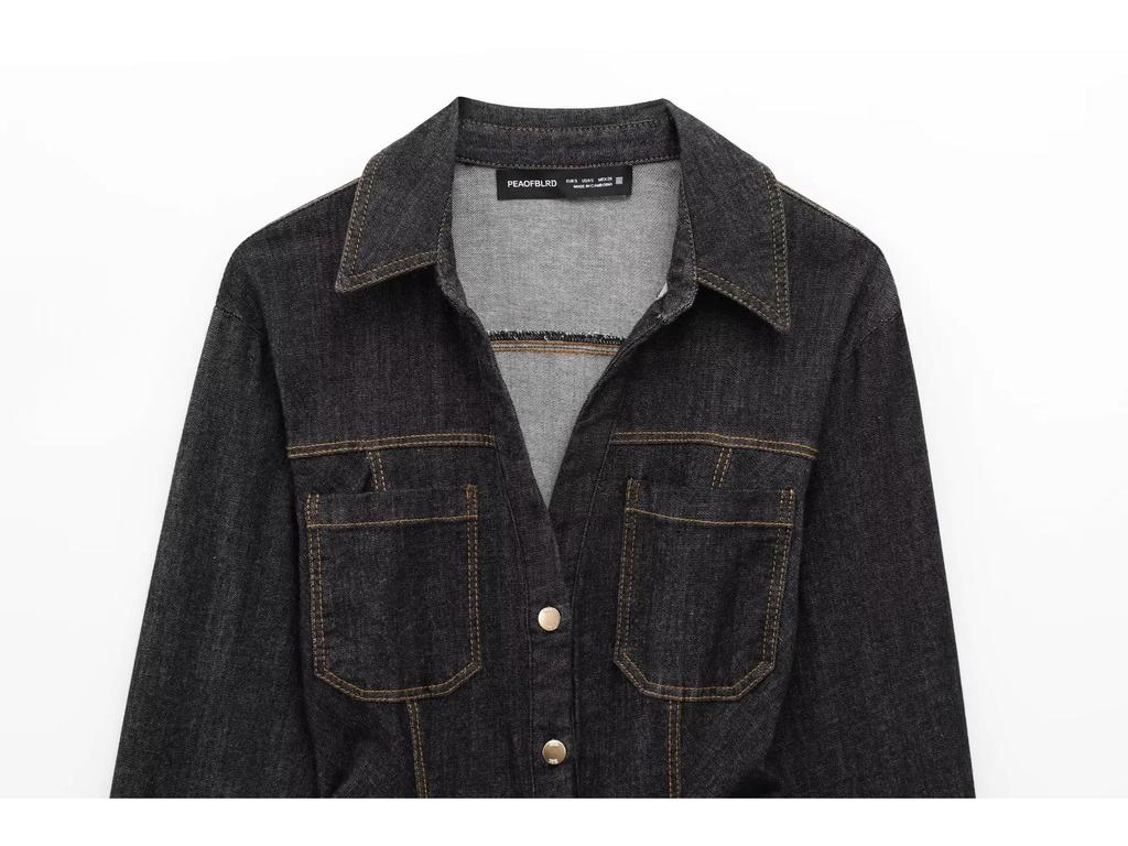 Весна 2025 Европейский и Американский Стиль Женский Приталенный Комплект Рубашка с Длинным Рукавом и Брюки