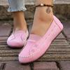 Large size shallow mouth flat heel soft sole comfortable and casual autumn European and American round head single shoes women