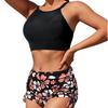 2024 European-American Print Tankini Bikini with Shorts