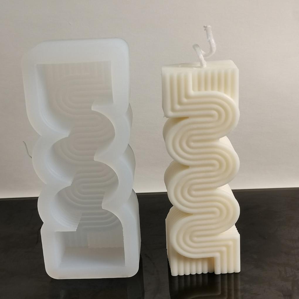 2pack/lot S-Shaped Geometric Lines Candle Mold Unique And Beautiful Candles Arch Silicone Mold