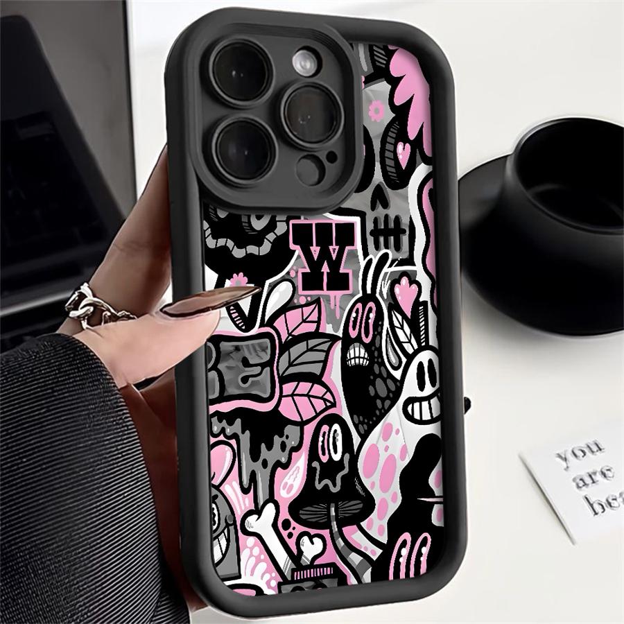 Модный чехол с узорами для iPhone 17 Pro Max 14 13 Air 15 Plus 12 Pro 16 11 17e Чехол для телефона