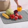 Non-slip Silicone Cooktop Mat Pot Holder Tableware Pad Dustproof Dish Drainer Mat  Kitchen