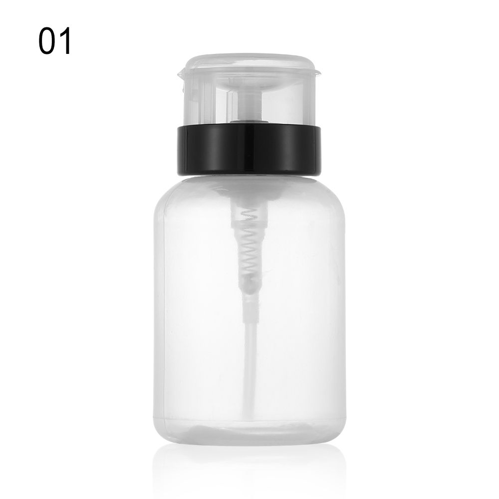 200mL UV Gel Cleaner Pump Dispenser Container Empty Bottle Clean Acetone  Nail Polish Remover