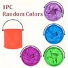 Multifunctional Folding Bucket Durable Portable Fishing Bucket Ideal for Beach, Travel and Outdoors Random Colors