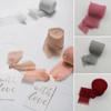 3.8cm Chiffon Sheer Fringe Ribbon Handmade Craft Frayed For Wedding Edged Flatlay Silk Invitation Ribbon Bouquets