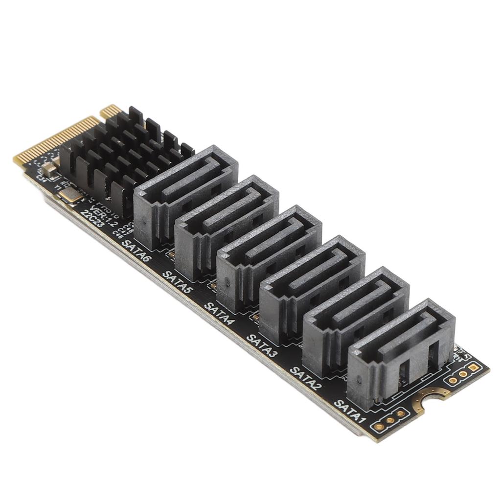 Карта-адаптер M.2 to SATA3.0 6 Гбит/с Высокоскоростная ASM1166 M.2 PCIE to SATA Карта расширения со Smart