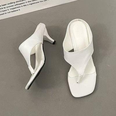 Модные женские шлепанцы с перемычкой для пальца, туфли на высоком каблуке, дизайнерские женские шлепанцы, модные летние сандалии 2025, трендовые брендовые туфли-лодочки Mujer Zapatos