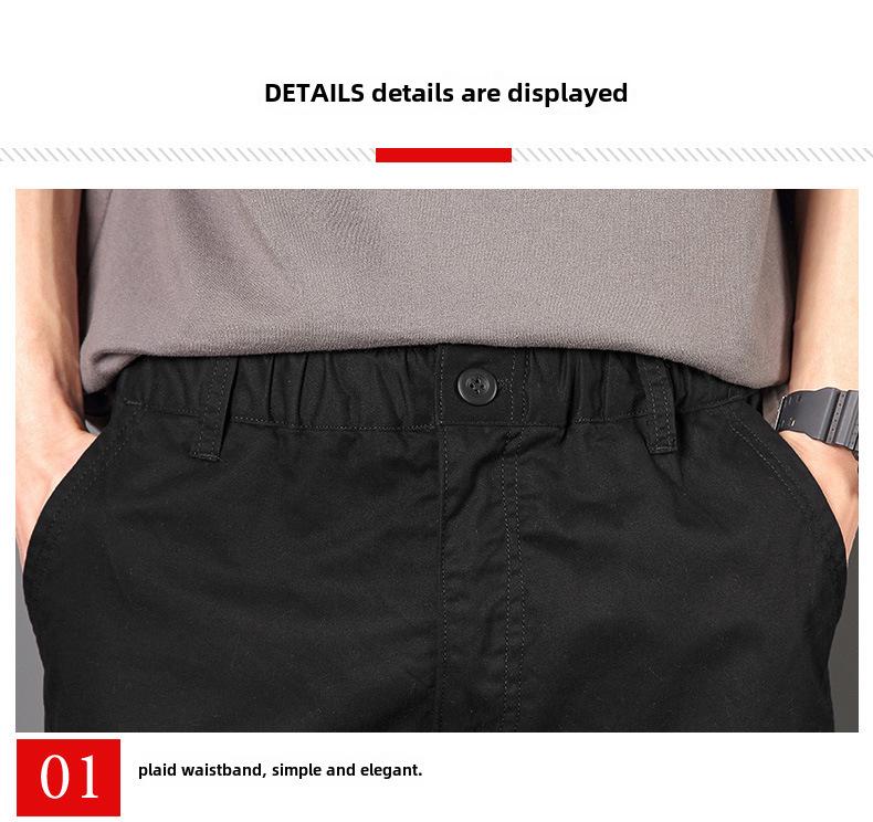 Мужские летние модные свободные повседневные шорты в корейском стиле с несколькими карманами