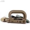 OEM/ODM 6#D Shaped Plastic 55mm Molle Snap Tactical Quick Link Spring Camping Hiking Bag Clip Full Black Key Chain Carabiner