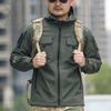 Мужская флисовая тактическая куртка в стиле милитари, флисовая куртка софтшелл для мужчин, армейские армейские куртки, флисовая ветровка, пальто-бомбер с капюшоном