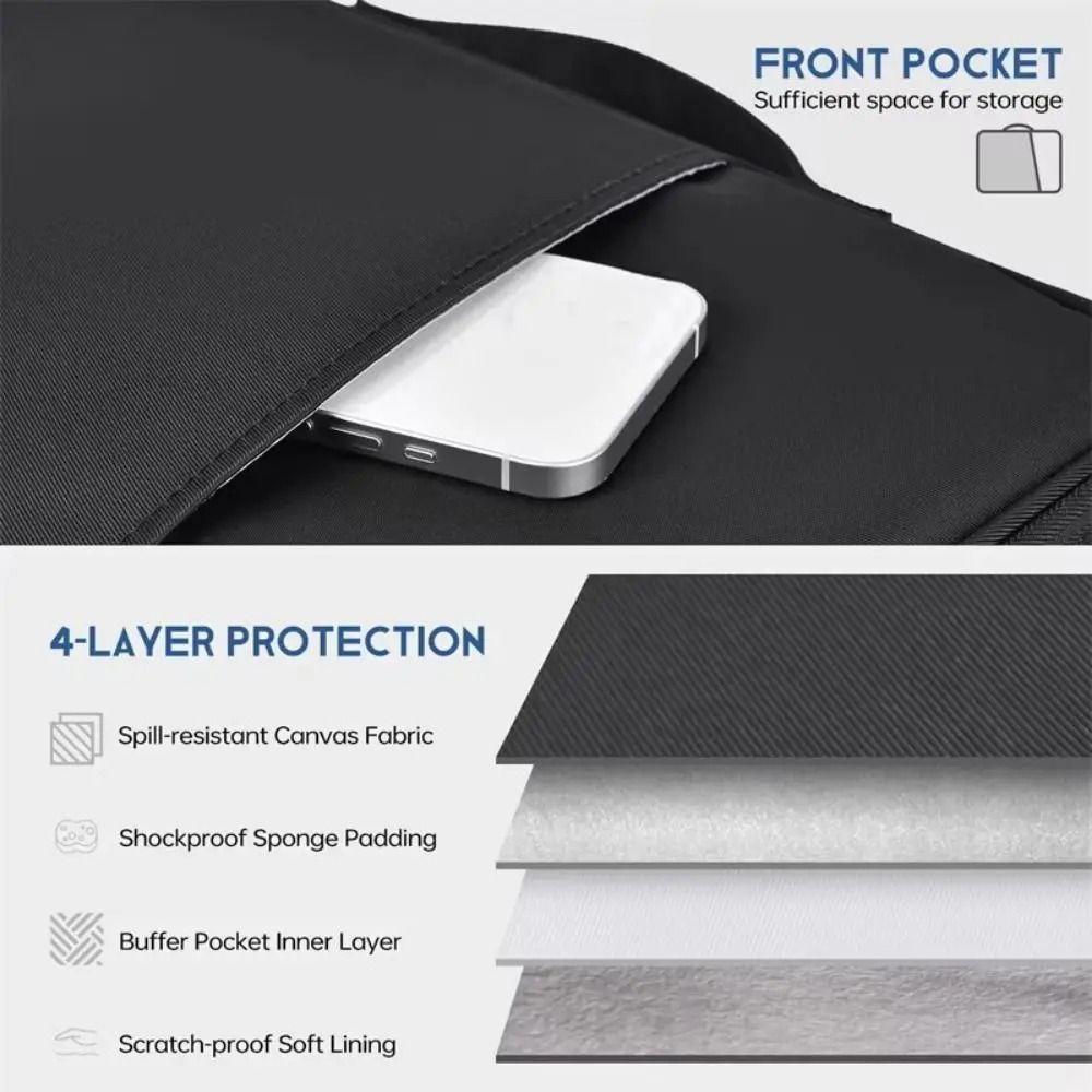 Сумка для ноутбука с ручкой, легкая, водонепроницаемая, для компьютера, ноутбука, планшета (11 дюймов), с двойной молнией, защитный чехол.