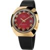 Timex Men's Q 1972 Reissue Date 43mm Quartz Watch, Black/Gold/Burgundy, Modern