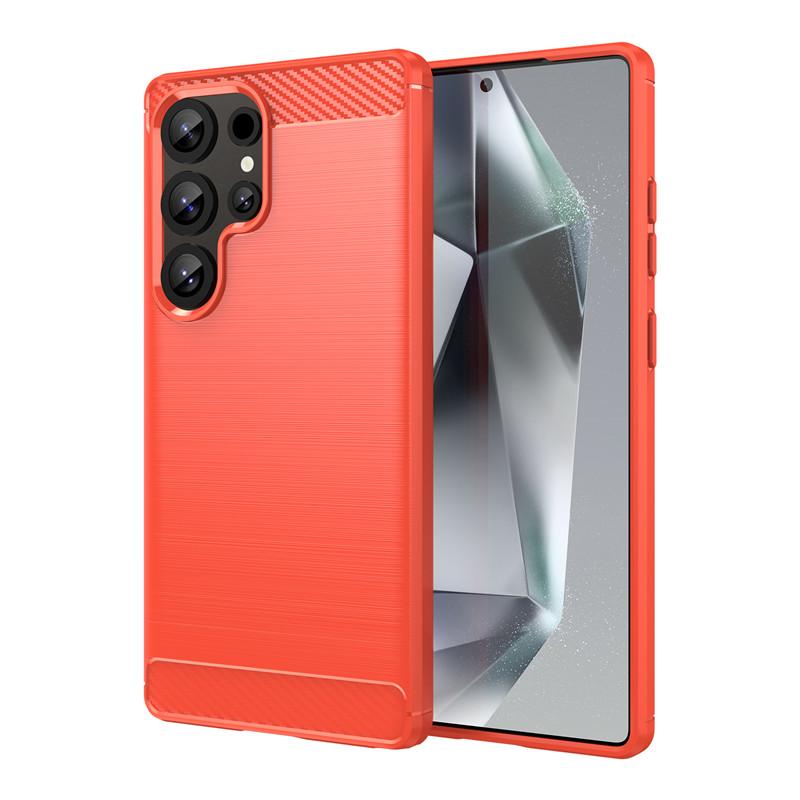 Для Samsung Galaxy S25 Ultra 5G Чехол для Samsung S25 Ultra Чехол из углеродного волокна Противоударный силиконовый бампер для Galaxy S25 Ultra