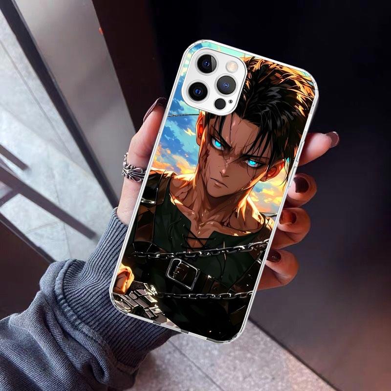 A-Attack on T-Titan Levi Phone Case For iPhone 17 Air 11 13 Mini 14 15 Plus 16 12 Pro Max 16E SE 7 8 Pattern Soft TPU Back Cover