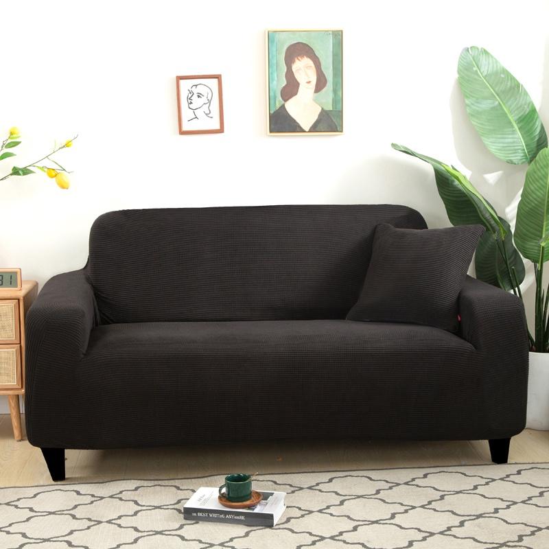 1/2/3/4 Seater Elastic Universal Sofa Cover Knit Thicken Stretch Slipcovers for Living Room Couch Cover Armchair Cover
