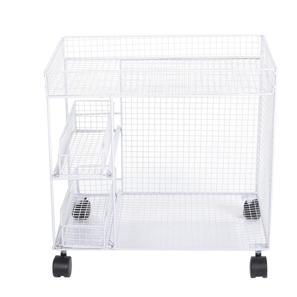Мобильная полка для хранения Дышащая Экономия места Кухня с 360 градусов Вращающиеся Запираемые Колеса Выдвижные Корзины для Чаш Посуды