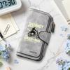 Vintage Biker Pattern Long Wallet with Multi Card Slots Fashion Portable Zipper Purse for Daily Use