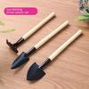 Three-Piece Mini Gardening Tool Set: Multi-Function Shovel, Rake, and Spade for Household Plant Care.