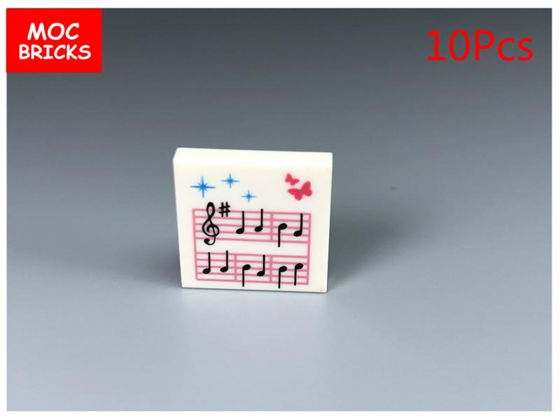 MOC Bricks DIY Printed Tile 1x1 1x2 2x2 2x3 1x4 Solar Panel Gauge Map Compass Assembled Building Block Accessories Kids Toy Gift