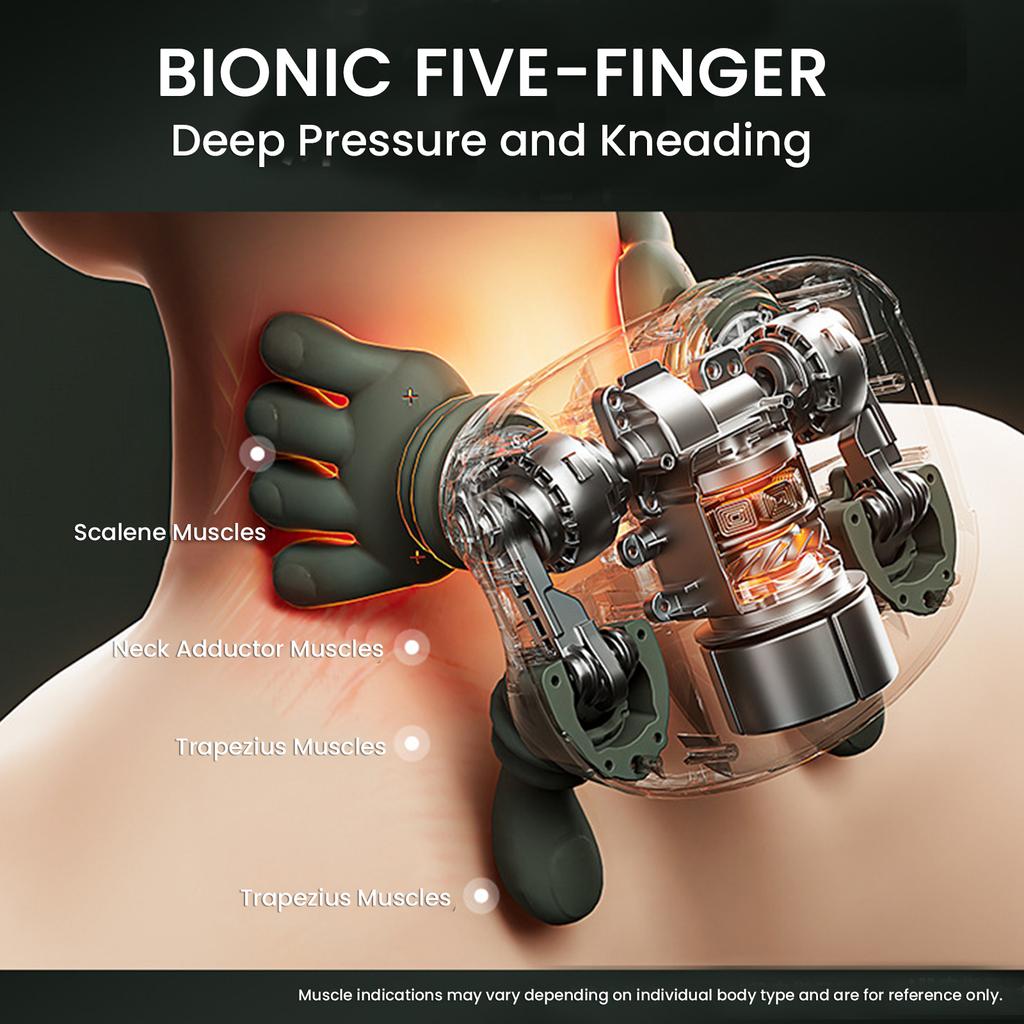 Массажер для шеи и плеч 3-уровневый массажер для шейного отдела позвоночника Глубокий тканевый Шиацу массажер для спины Бионический Беспроводной Снятие усталости Расслабление мышц НОВЫЙ