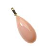 Miss Coral Pink White Pearl Reversible Pendant Single K18 Yellow Gold Undyed