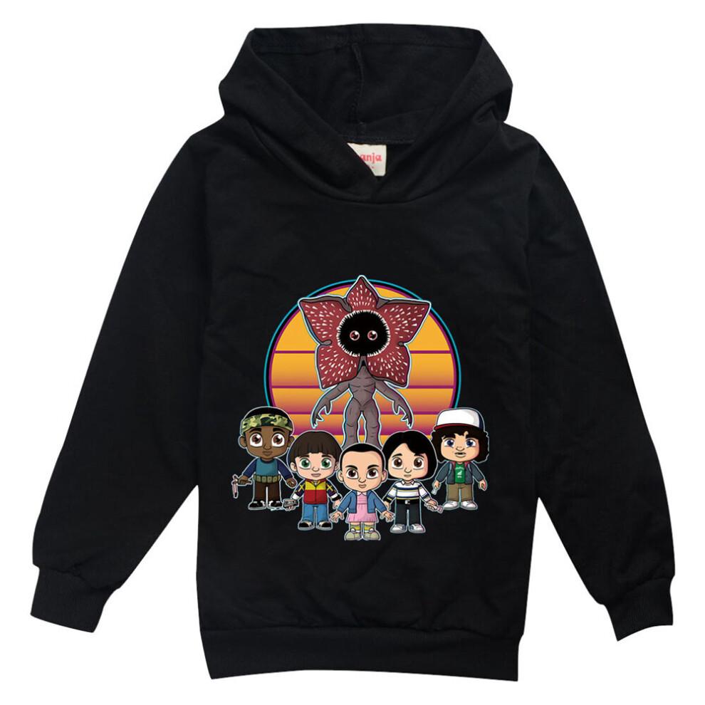 Stranger Things Hellfire Club Kids Hoodie Sweatshirt Long Sleeve Hooded Pullover Casual Tops