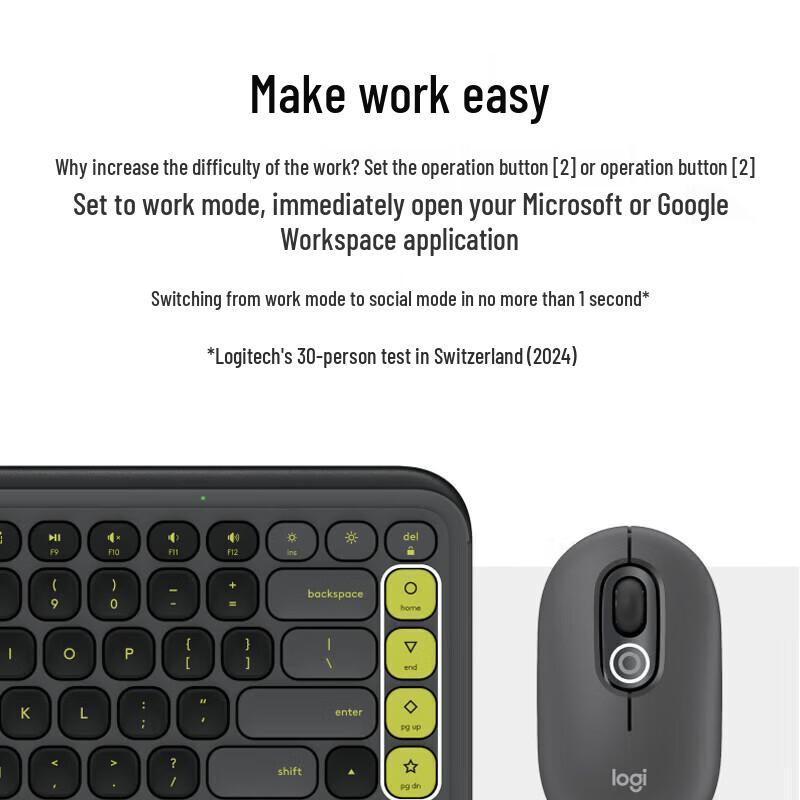 Logitech POP ICON COMBO Wireless Bluetooth Keyboard and Mouse Set