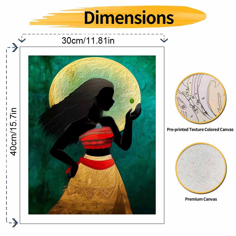 Disney Моана Арт Набор для рисования по номерам Холст для рисования принцессы DIY Картина Декор для дома Настенный декор Поделки Подарок для гостиной